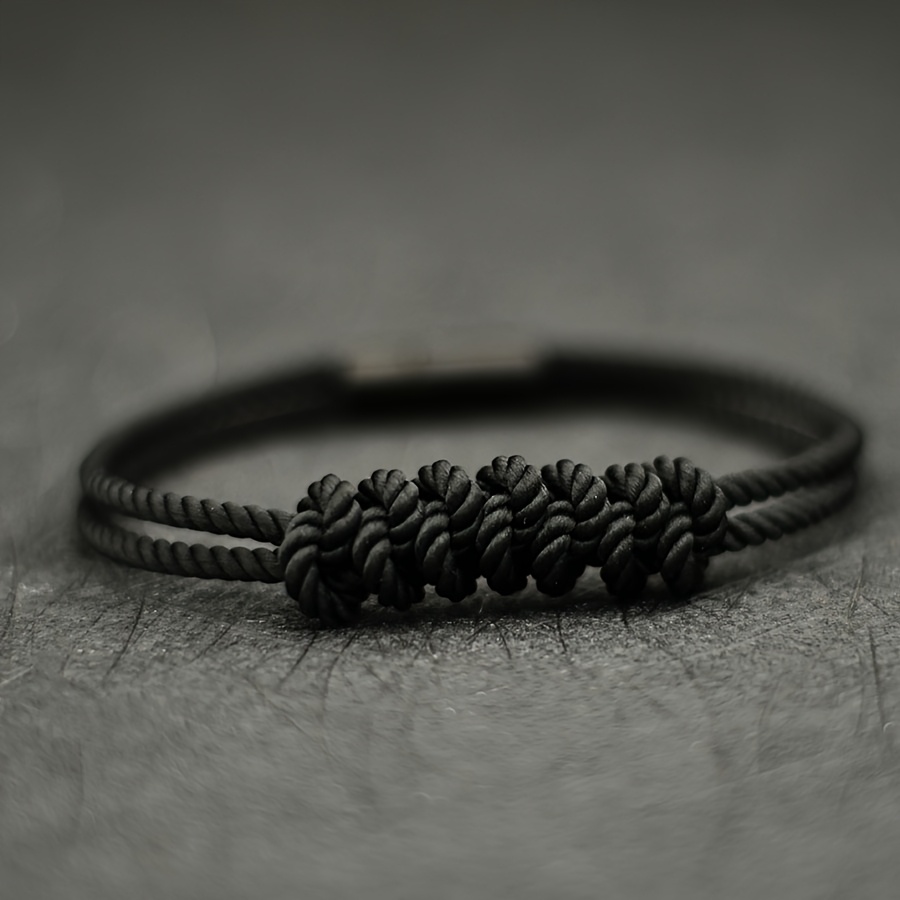 Two-Tone Dragon-Patterned Braided Bracelet for Casual Wear